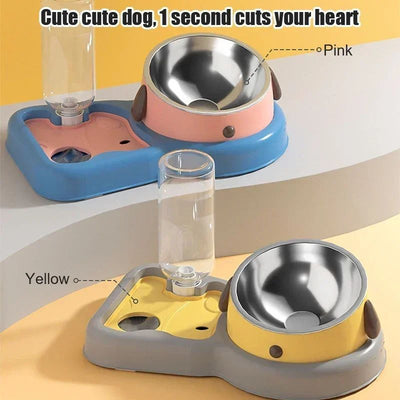 Pet Feeder Bowls Tilt Design Protect