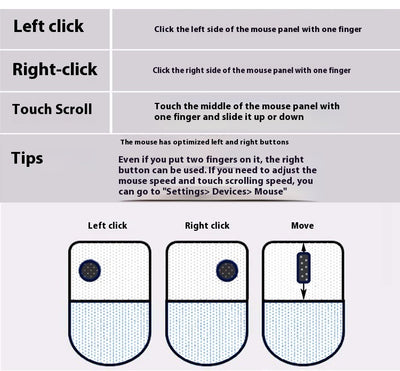 Bluetooth 4.0 Folding Touch Wireless Mouse