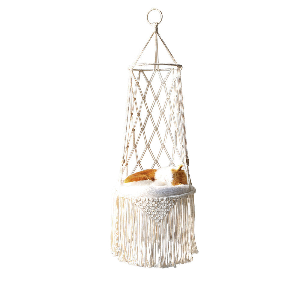 Macrame Hanging Pet Bed